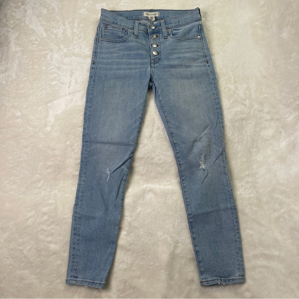 Madewell 9" High-Rise Skinny Jeans Button Fly Medium Wash Size 26